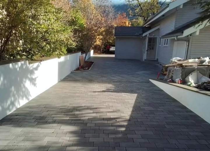 Avant après pose pavés Annecy