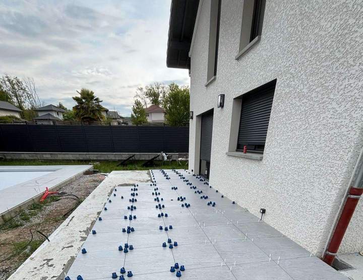 Pose carrelage extérieur Annecy