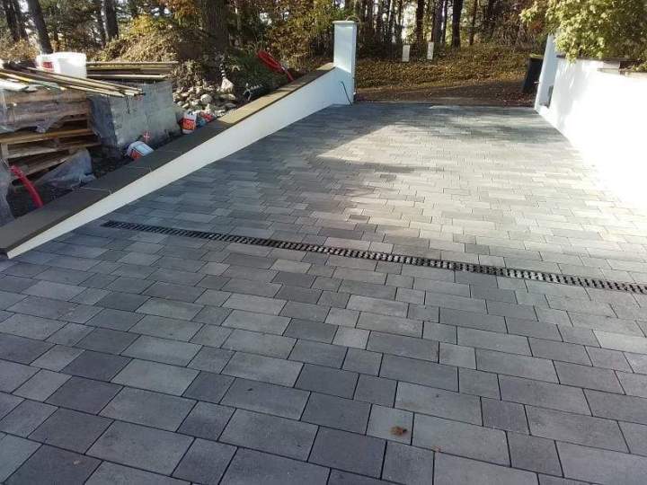 Aménagement cour en pavés Annecy